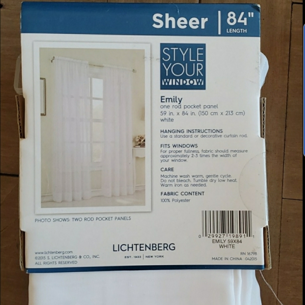 White Sheer Panel